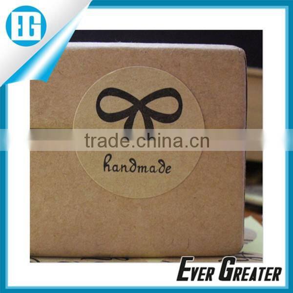 Clear Round Stickers, kraft paper tag