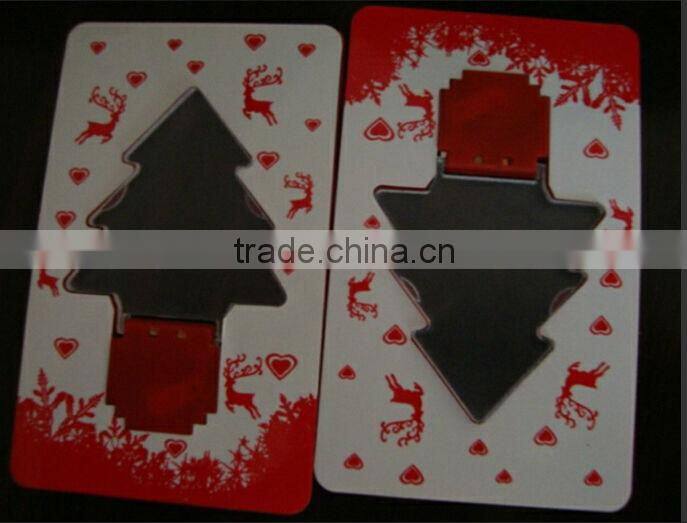 Christmas tree mini pocket credit card LED lamp as Christmas gift