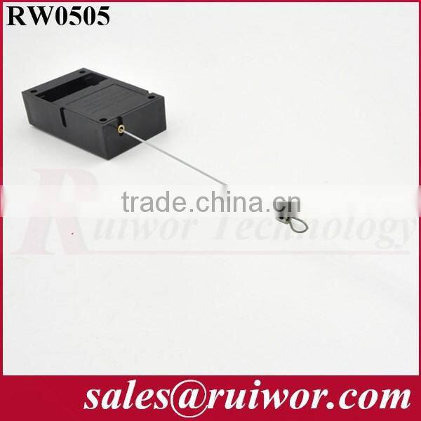 RuiWor RW0501 Cuboid Retracted Anti Theft Display Cord with Ring Terminal Cable End Install by 3M Adhesive Tape or Screw