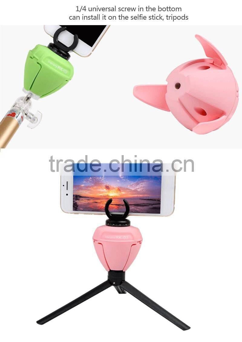 360 Rotary Mini Panorama Robot Remote Selfie Monopod Holder Photography Camera Adapter Bluetooth Wireless Elf Pole