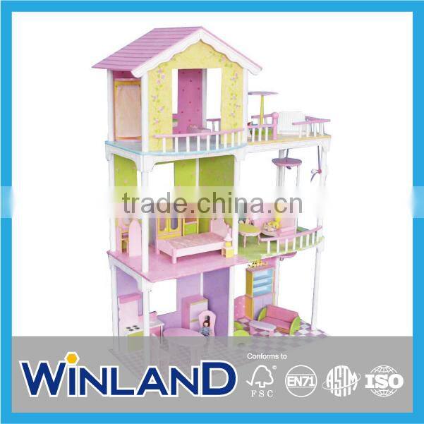 Pretend Play Beach Wooden DollHouse