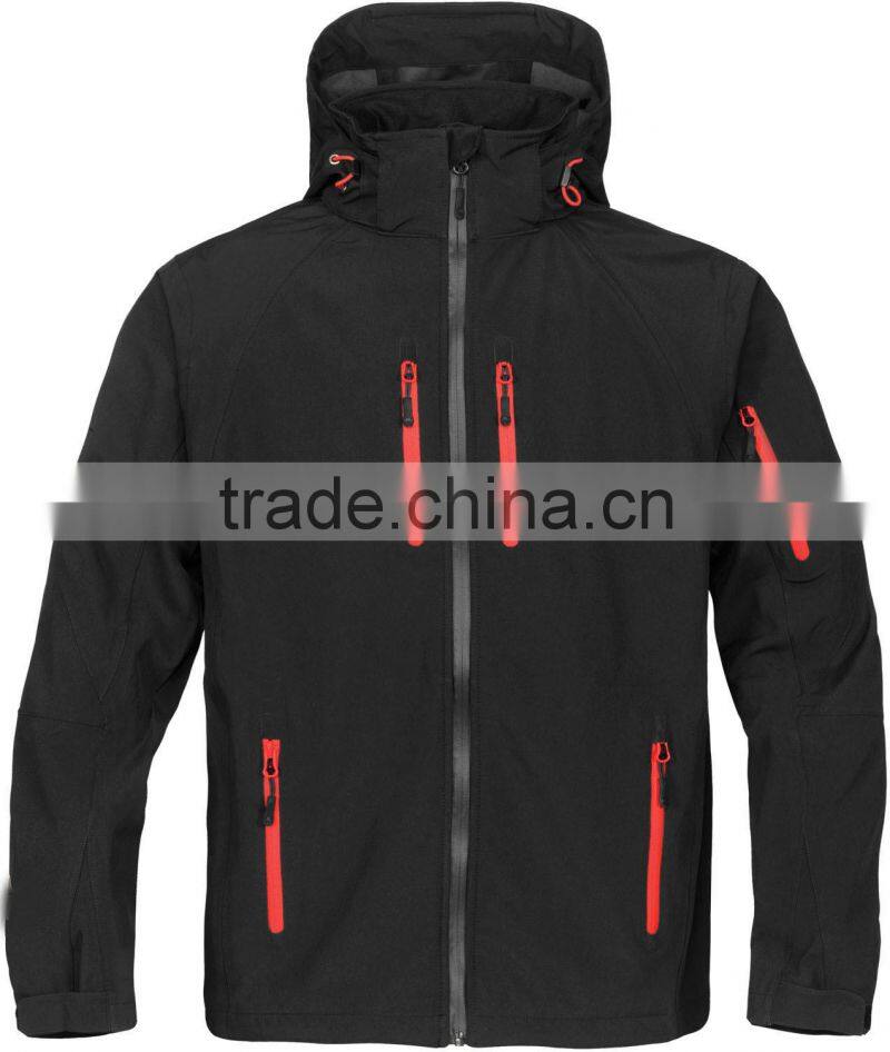 Without hood polyester softshell jacket