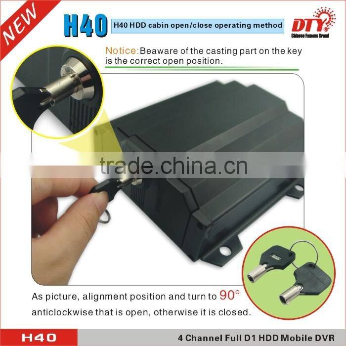 Anti-vibration 4CH 3G WIFI GPRS GPS D1 Mobile DVR Support 4 Cameras with Motion Detection