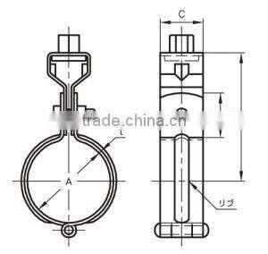 A10199 Good quality pipe holder of AKAGI braket