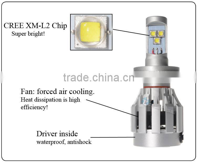 50w CREES LED Car/ Truck Motorcycle HB3 3200lm Headlights with yellow cover