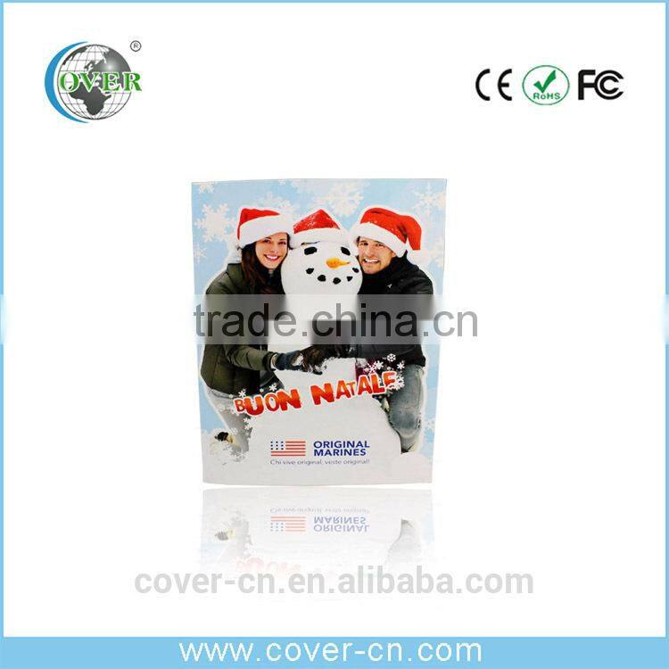 Custom 2015 Newest christmas music greeting card New Year sound voice recording card