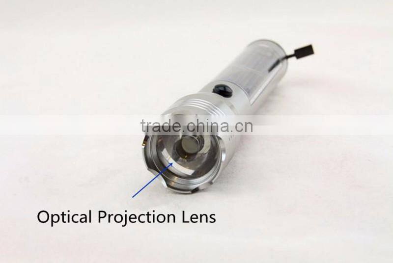 Colorful Box-2016 New Solar Aluminium Alloy Flexiable LED Flashlight Electronic Waterproof Torch