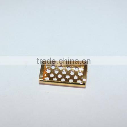 Fashion garment alloy gold neck trim, 28mm metal bar, iron quality neck decorative bar