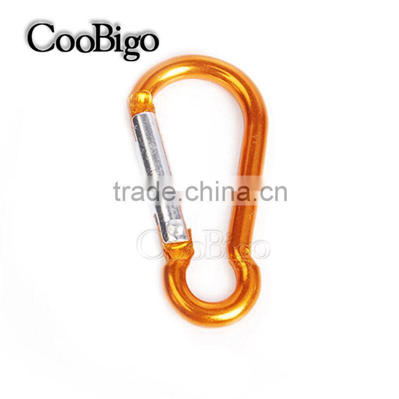 Colorful Aluminum Spring Carabiner Snap Hook Hanger Keychain Hiking Camping #FLQ186-8C(Mix-s)