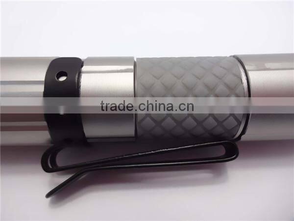 GS-5019 Aluminum 0.75W strong light led small torch light with rubber and clip