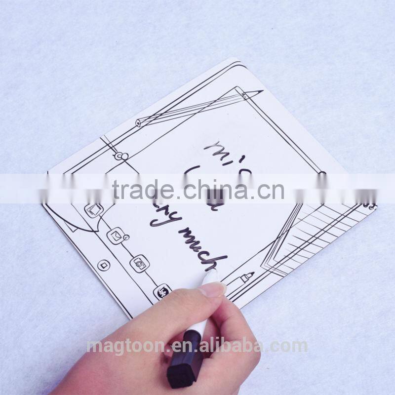 Personalized refrigerator magnetic memo board with magic