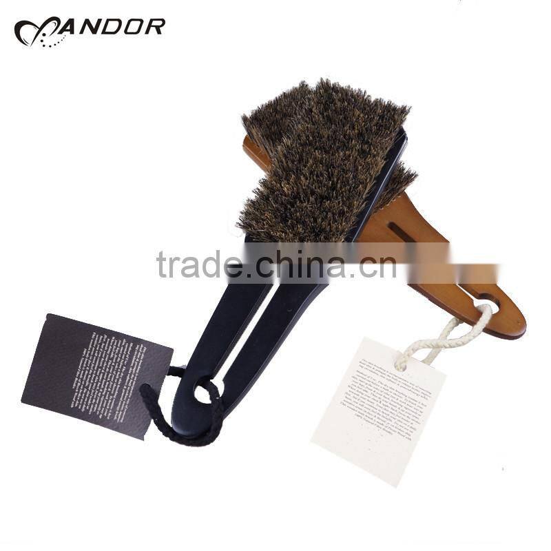 Factory directly short handle dry wooden mini body brush