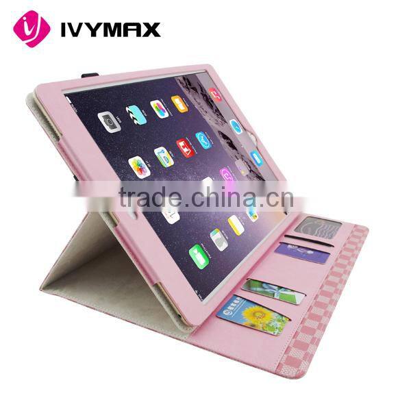 New wallet case for IPAD PRO flip pu leather cover case