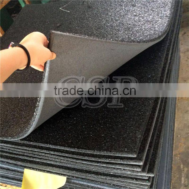 Noise reduction skidproof gym fireproof rubber mat floor