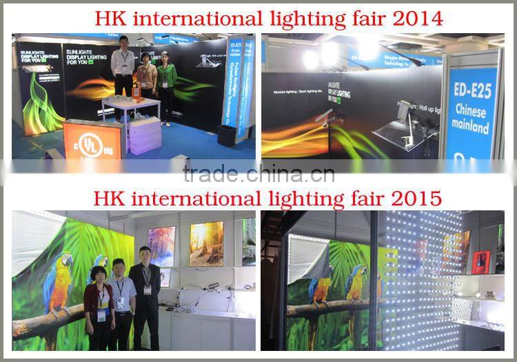 Flexible led back view curtain for aluminum lightbox