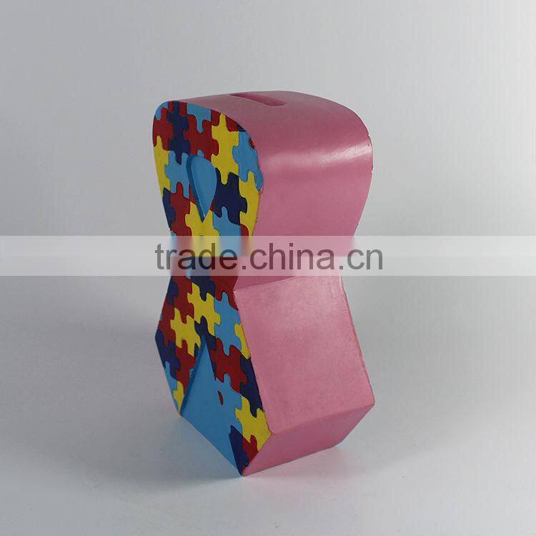 Beautiful polyresin money bank coin box