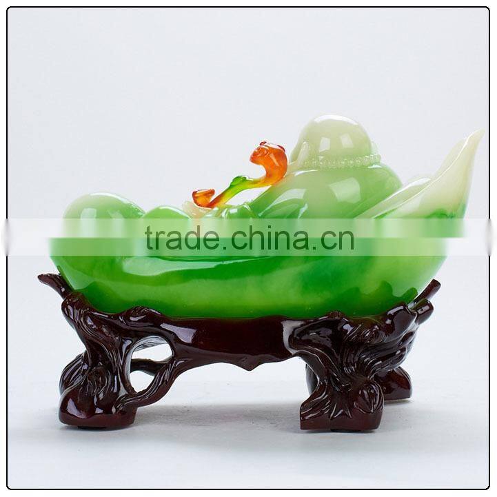 Jade color buddha statue , chinese luckly buddha statue,happy buddha