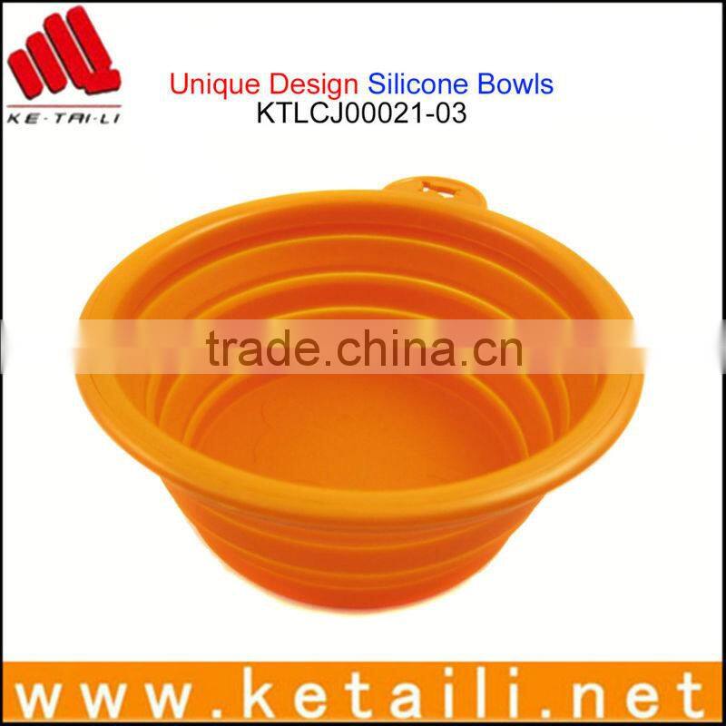 Good quality silicone folding washing up bowl, microwave safe silicone bowls