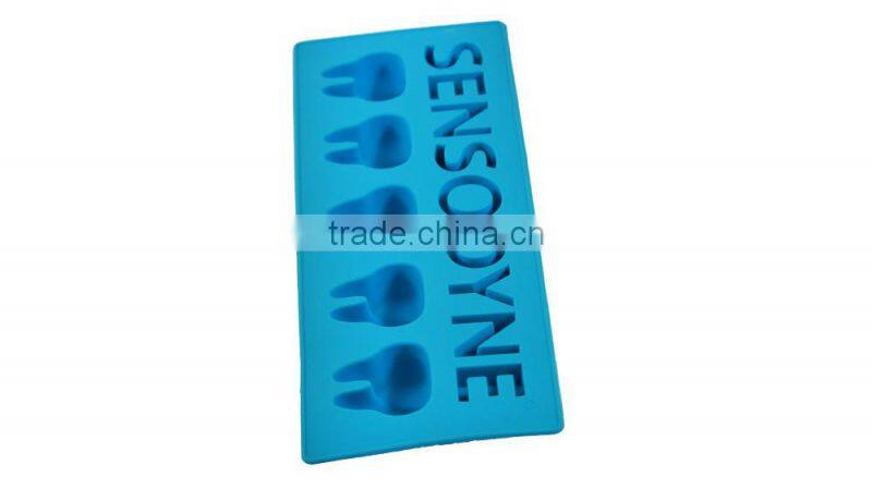 Very Cute tooth shapped blue silicone mold for sweets