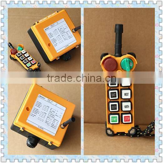 6 Buttons+ stop+start Tiller Wireless Industrial Radio Remote Control, popular sell in industrial area