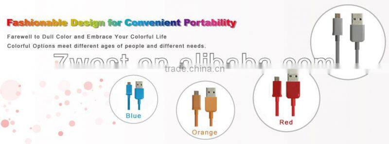 2014 Hot Selling Colorful Micro USB Cable Sync Data Charger Cable For Samsung HTC Motorola Cellphone Tablet