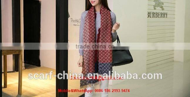 Wholesale wool fringed scarf