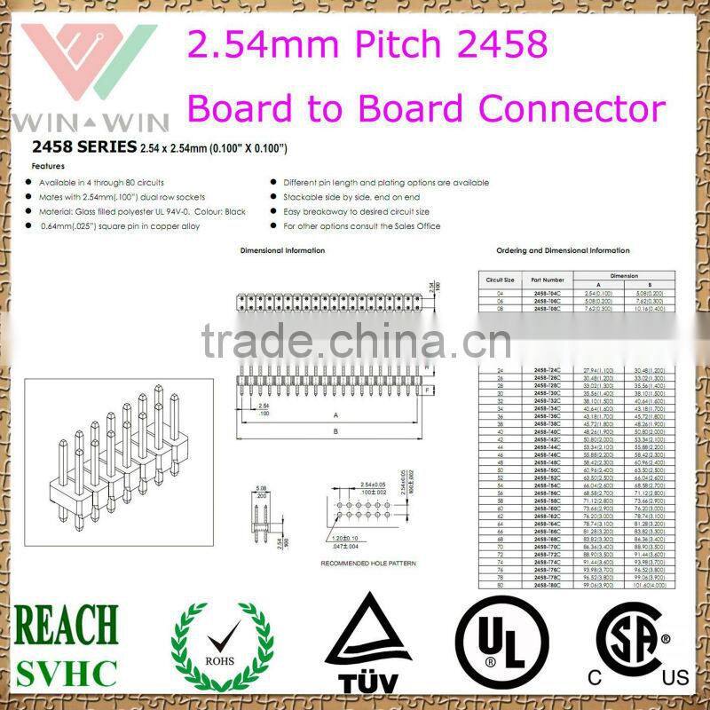JST 2.54mm Pitch 2458 Electronic Board to Board Connector