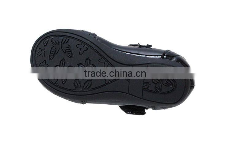 Professional non slip healthy black student school shoes handmade shoe