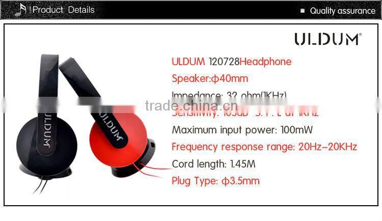 ULDUM TPE wired Headset with 3.5mm double jack DJ headphones