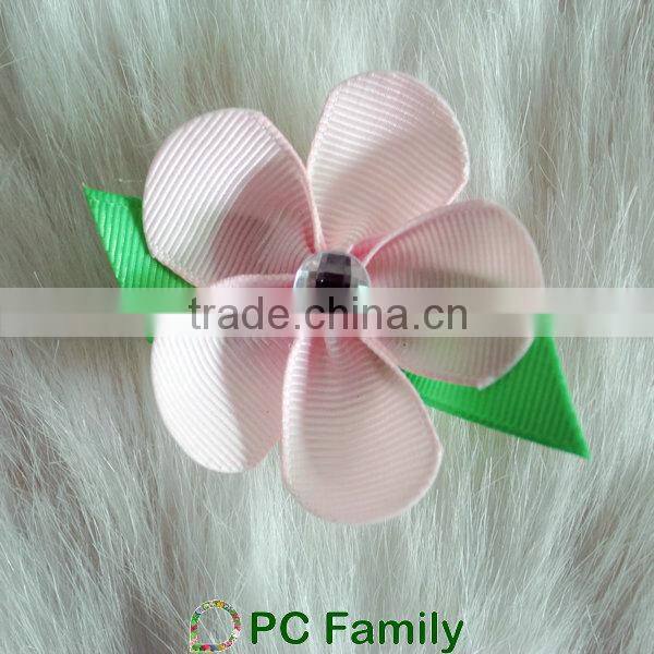 High quality cute printed polyester baby clips with bead