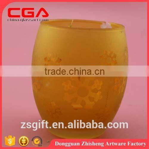 Chinese factory produce colorful fashion glass candle holders for home decoration