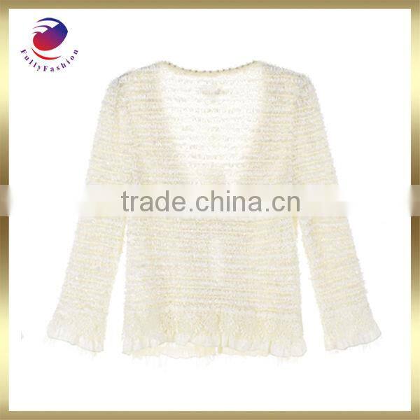 latest design long sleeve coat woman