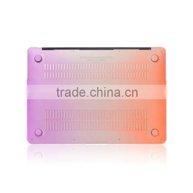 High quality New hot fashion rainbow ultra thin shell laptop case for macbook pro 13inch and 15 inch