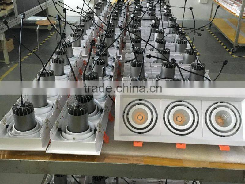 Hot Sales led gimbal ceiling downlight LED Grille Light 10W/20W/30w/40w/60w 2 headsled grille light