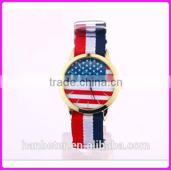 2016 brazil olympic games canvas promotion America flag watch with low price