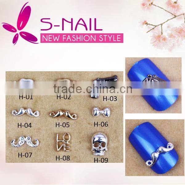 Newest 3d alloy nail art decoration, nail jewerly, metal nail art