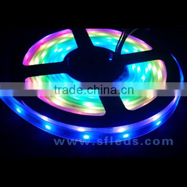 5050 SMD RGB 30LED/m Addressable Color Strip Light 5V Black PCB WS2812b led strip ip65