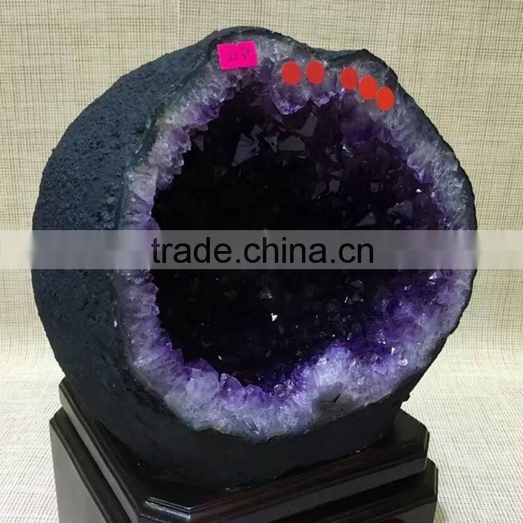 High Quality Natural Brazil Amethyst Geode Purple Quartz Crystal Large Geode for Sale