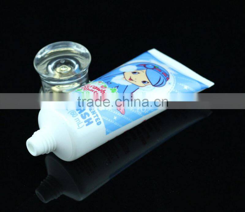 60g plastic tube for strawberry body wash with acrylic cap