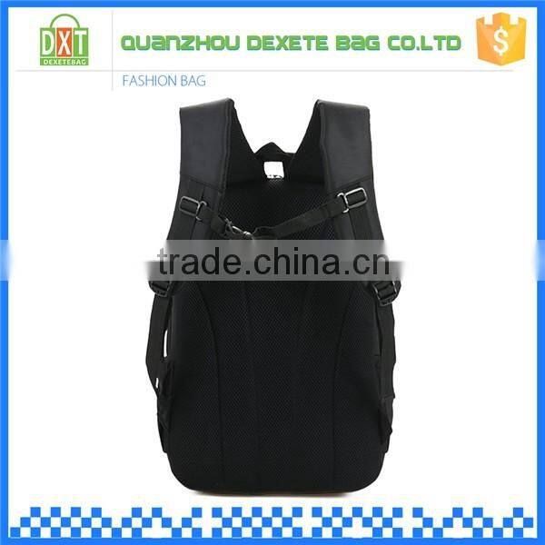 Popular custom outdoor waterproof high quality polyester black travel backpack
