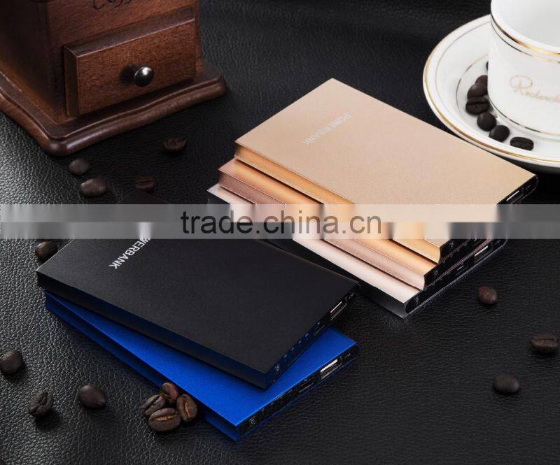New Arrival Ultra Slim Metal Portable Micro USB Power Bank Battery Charger 4000mah