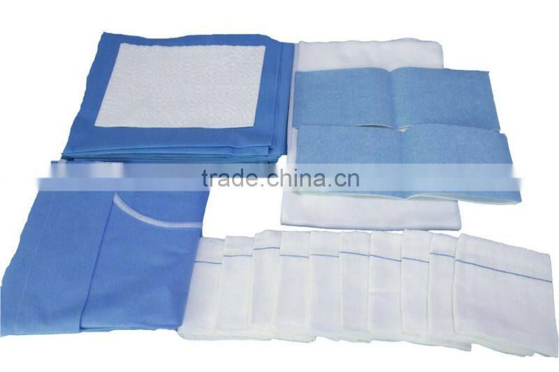 Disposable sterile surgical eye drape pack