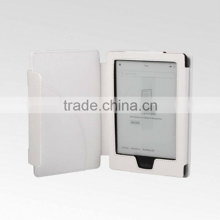Book style Leather Case for kobo aura hd,Stand Leather case for kobo aura hd