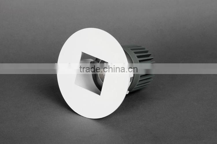 10w adjustable cob chip led downlight with square hole for commercial lighting
