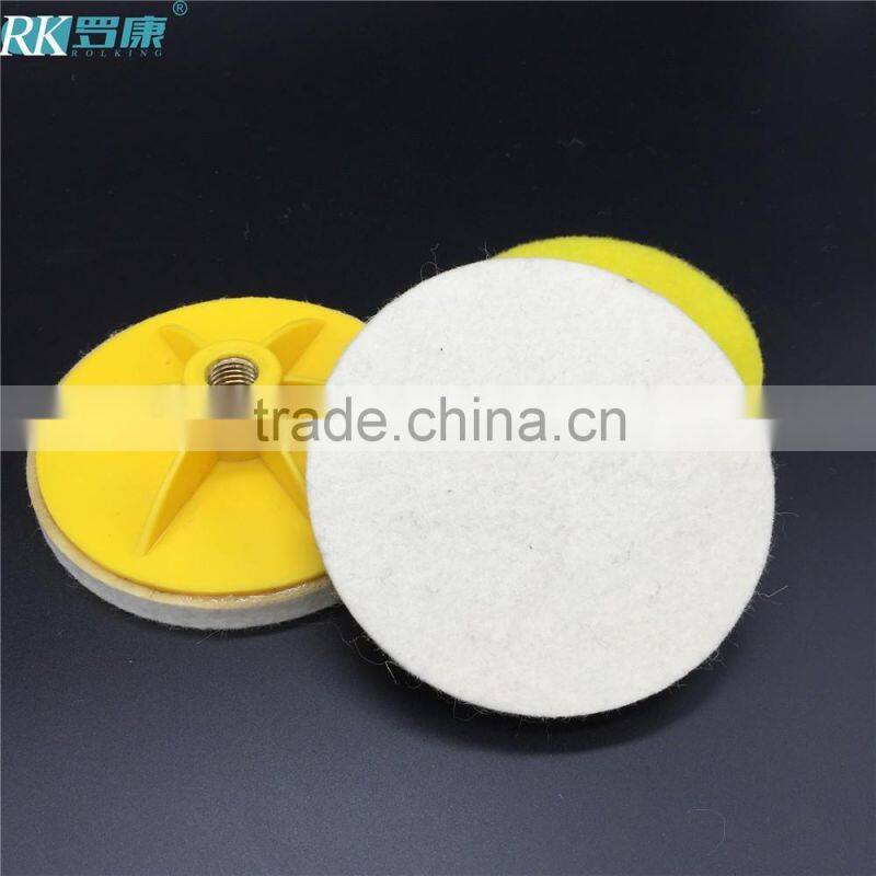industrial polishing use wool felt disc felt polishing wheel with M14