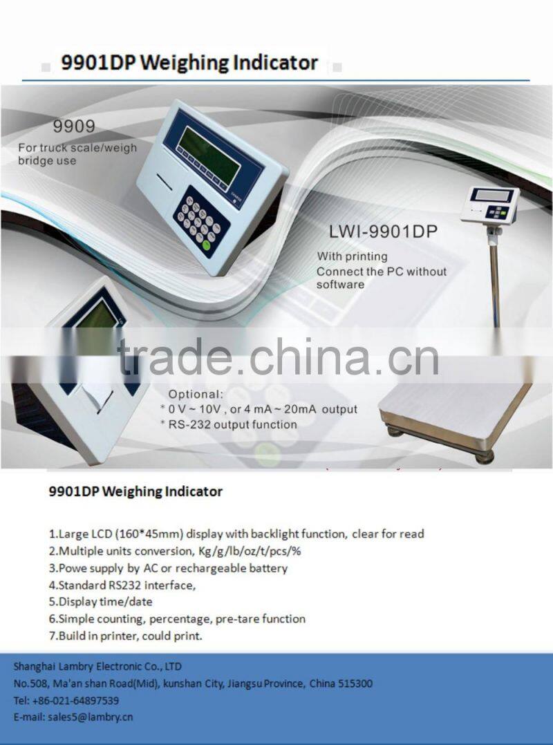 9901DP printing indicator with LCD backlight display