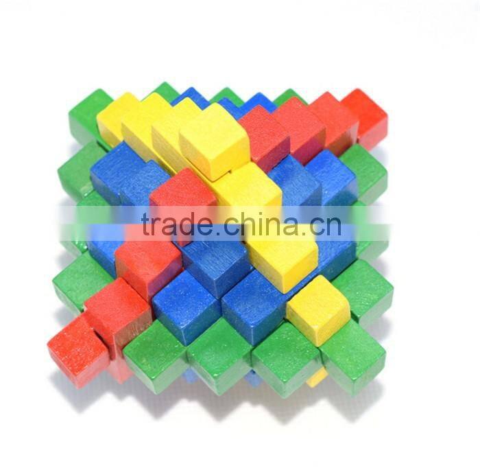 Complex 33 sticks IQ challenging wooden puzzle brain teaser