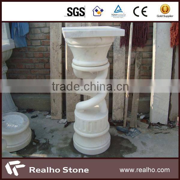white marble stone pillar