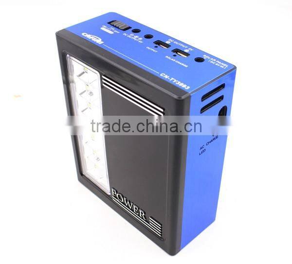 Solar powered backup for home lighting solar panel kit