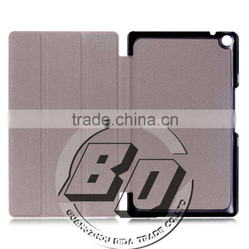 Wholesale Popular Threes Folding Leather Tablet Cover Flip Silk Print Case For ASUS zenpad 7 Z370C tablet case fast delivery